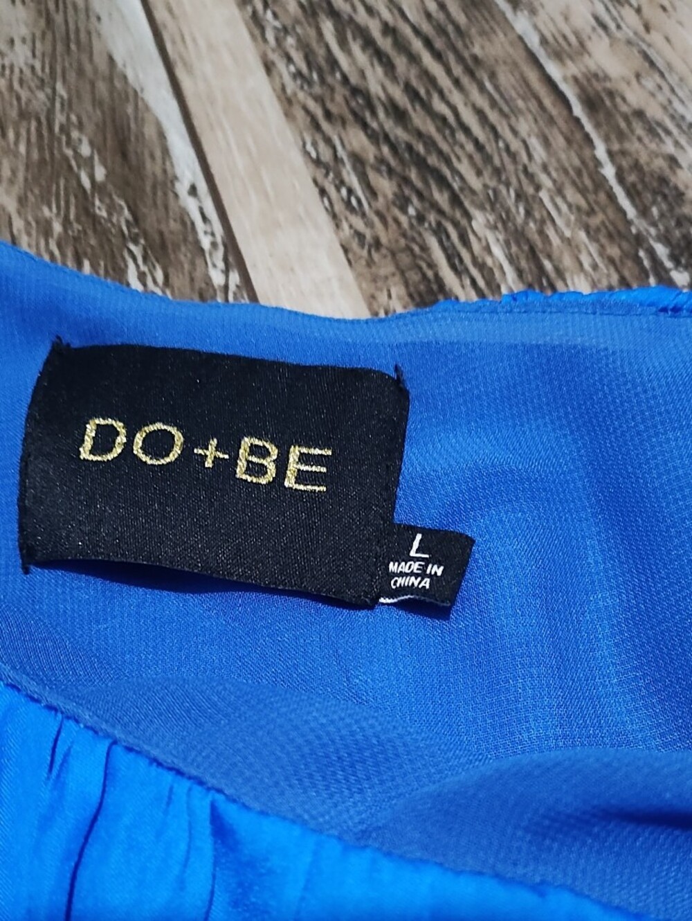DO+BE Royal Blue One-Shoulder Smocked Waist Dress - Picture 10 of 10